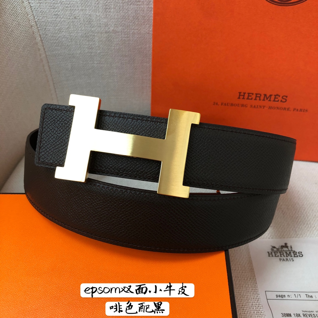 Hermes-38MM爱马仕专柜同步进epsom双面小牛皮精钢精品五金双面可用