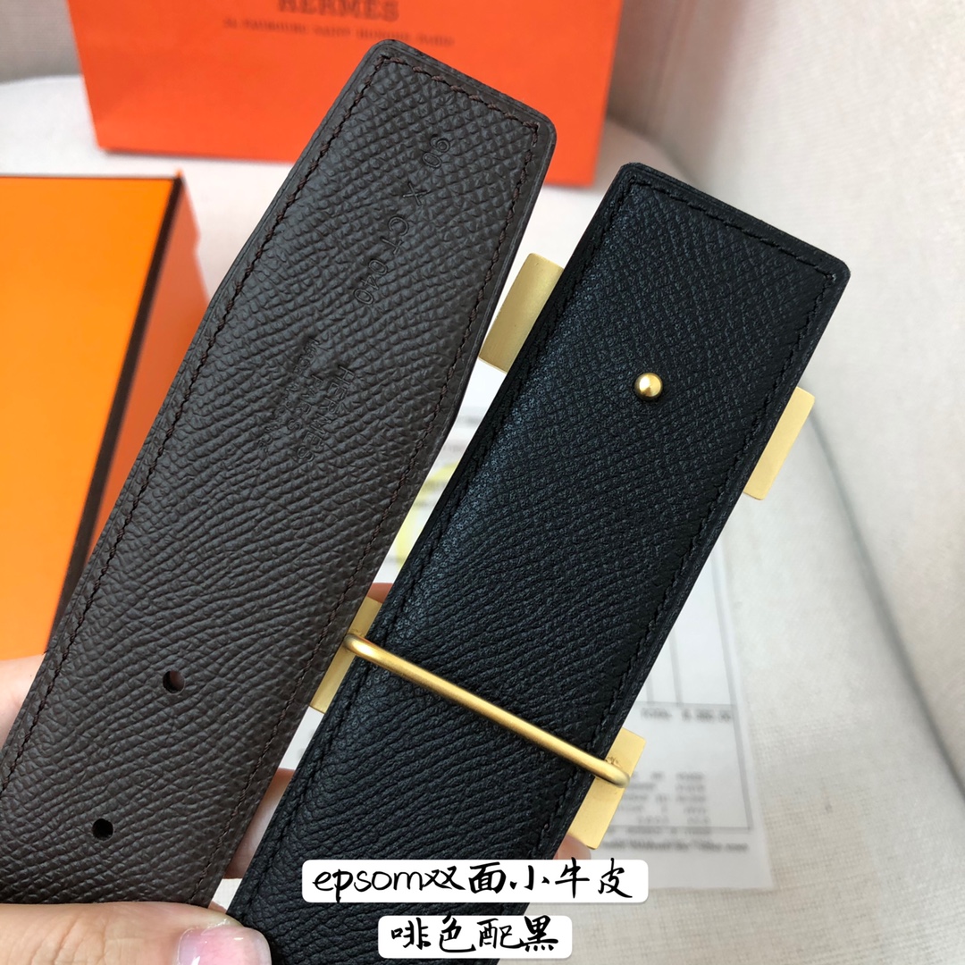 Hermes-38MM爱马仕专柜同步进epsom双面小牛皮精钢精品五金双面可用