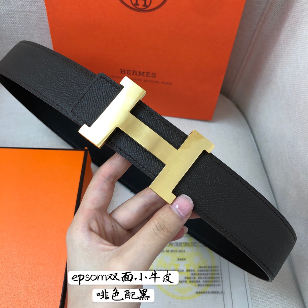 Hermes-38MM爱马仕专柜同步进epsom双面小牛皮精钢精品五金双面可用