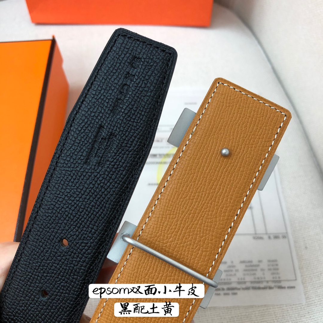 Hermes-38MM爱马仕专柜同步进epsom双面小牛皮精钢精品五金双面可用