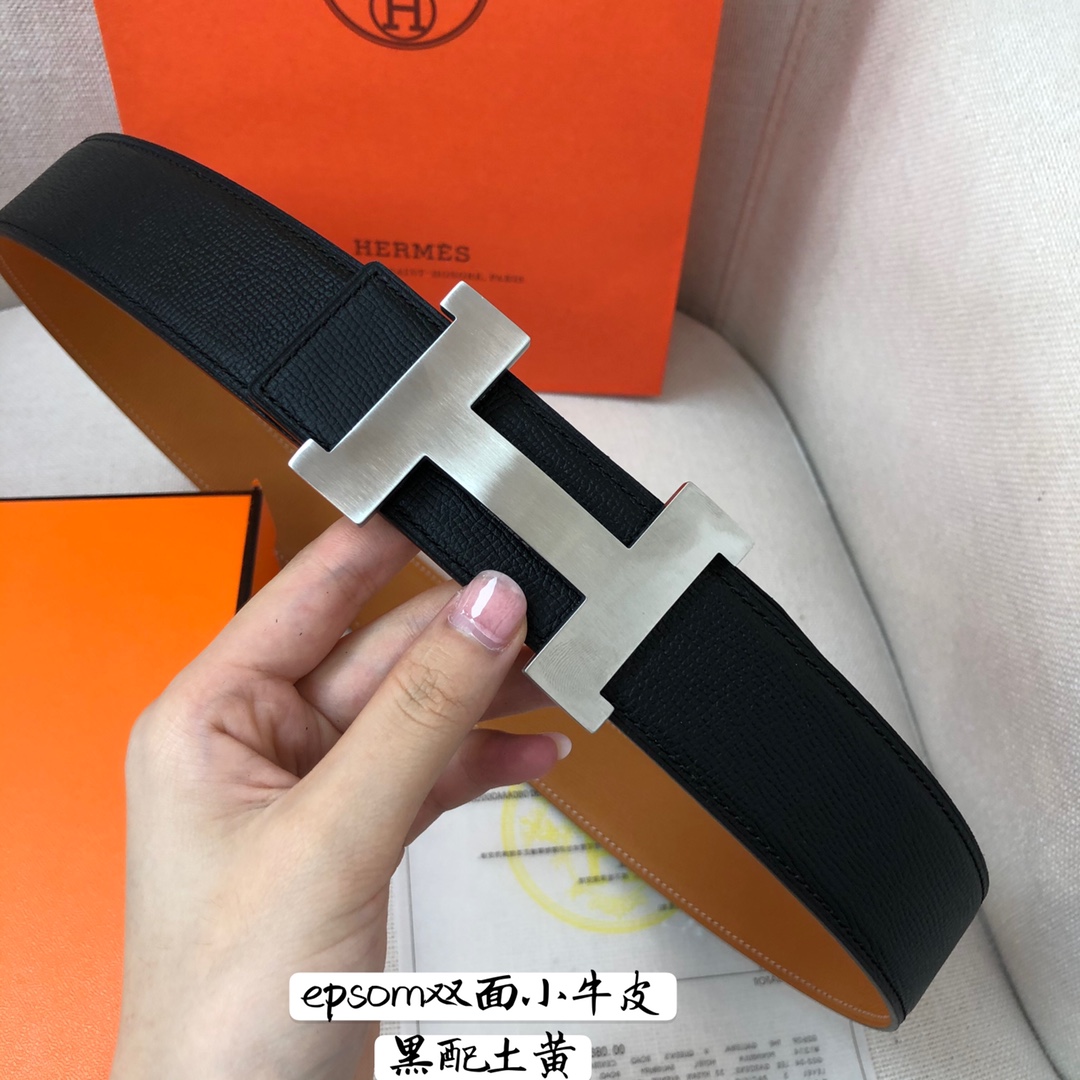 Hermes-38MM爱马仕专柜同步进epsom双面小牛皮精钢精品五金双面可用