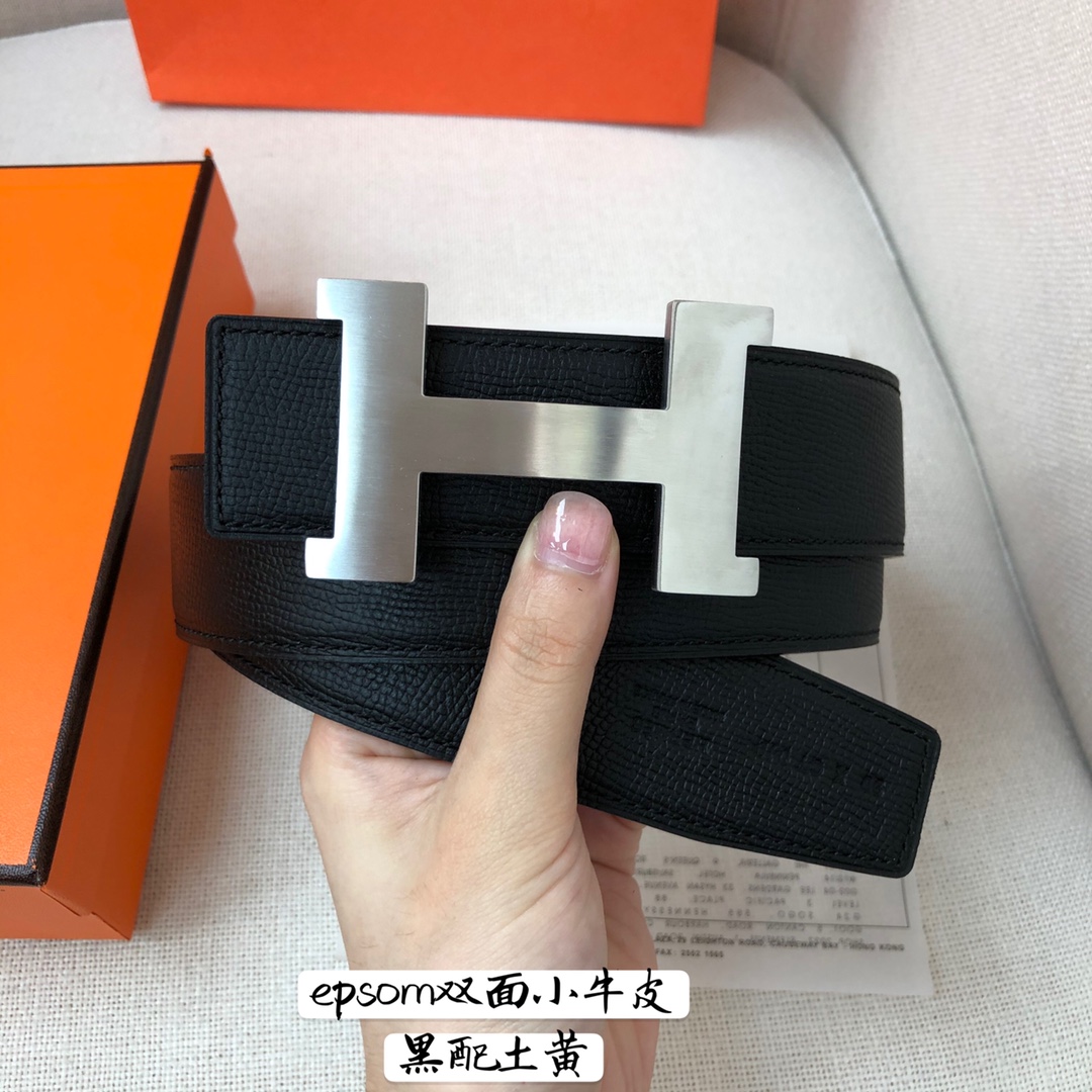 Hermes-38MM爱马仕专柜同步进epsom双面小牛皮精钢精品五金双面可用