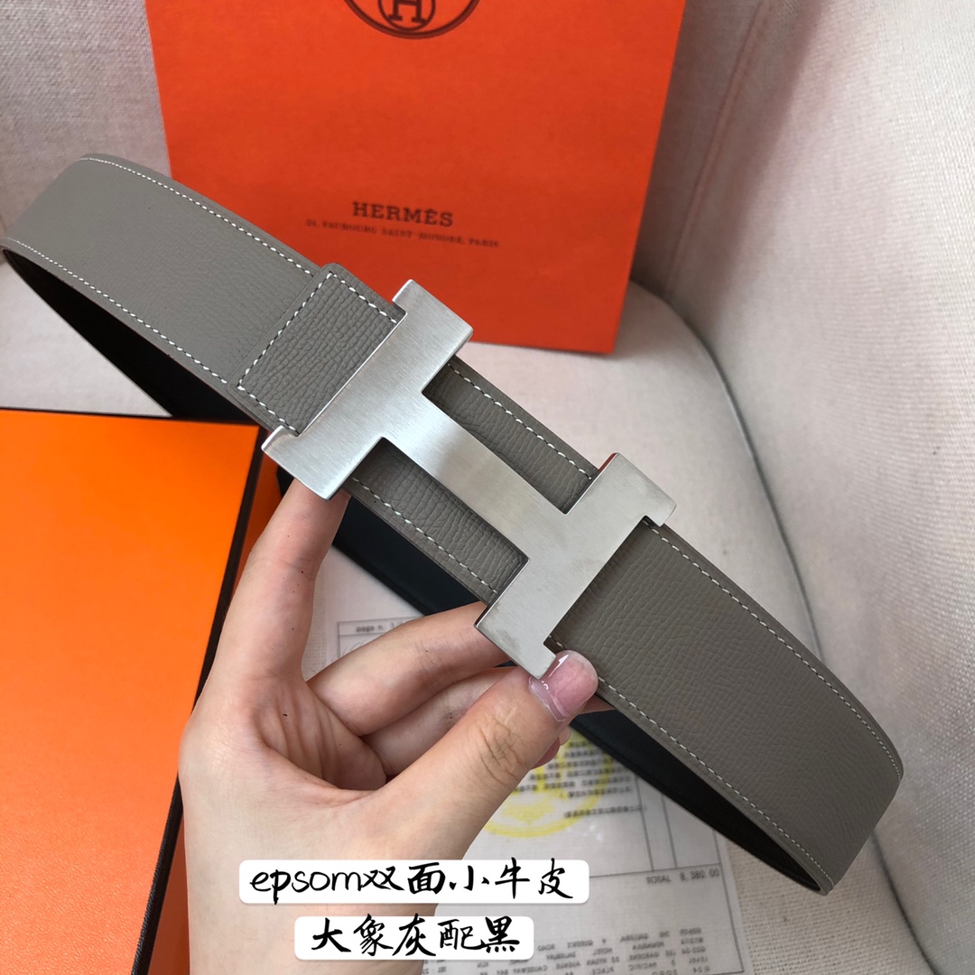 Hermes-38MM爱马仕专柜同步进epsom双面小牛皮精钢精品五金双面可用