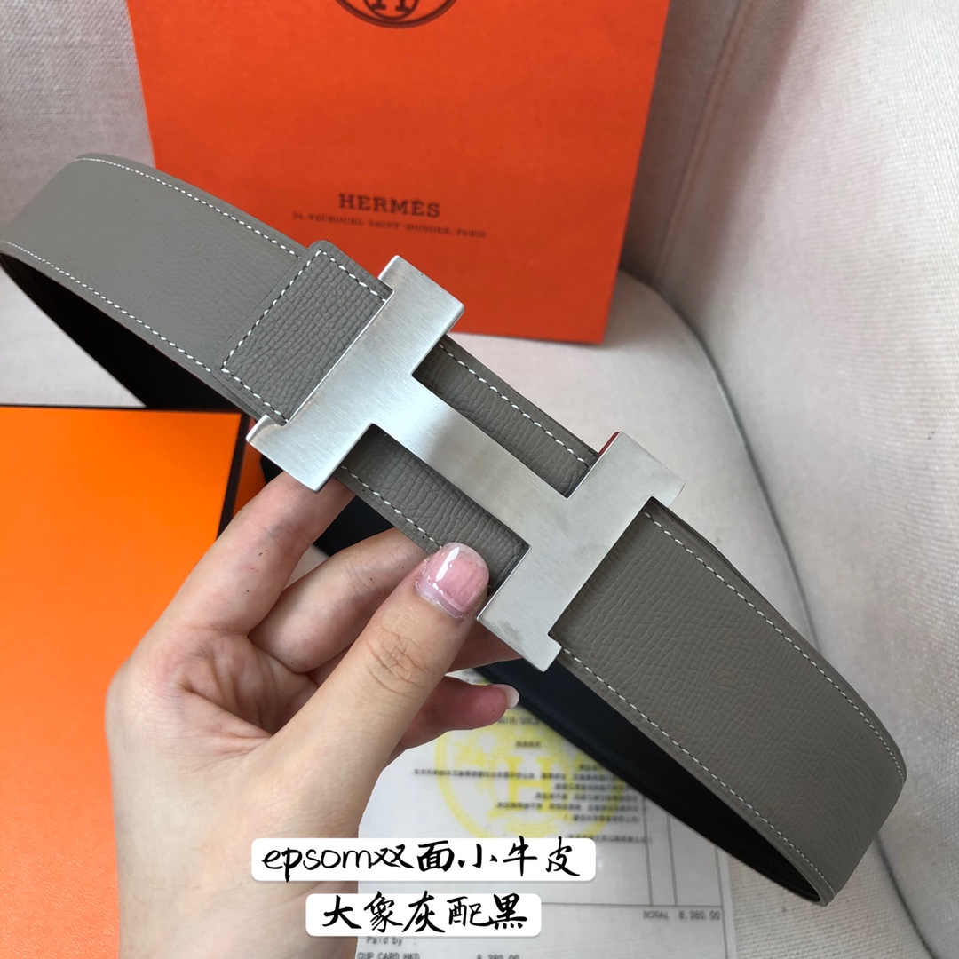 Hermes-38MM爱马仕专柜同步进epsom双面小牛皮精钢精品五金双面可用