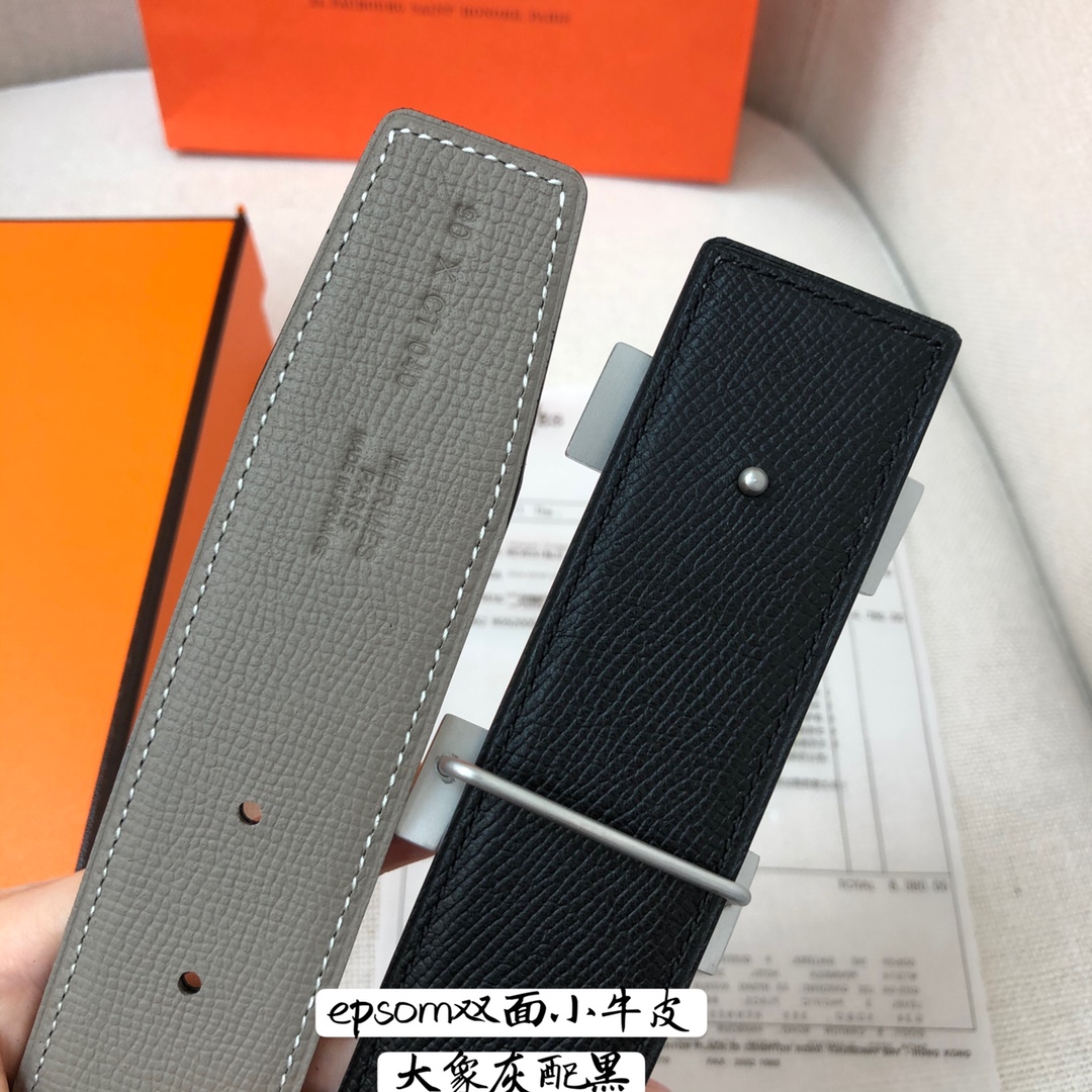 Hermes-38MM爱马仕专柜同步进epsom双面小牛皮精钢精品五金双面可用