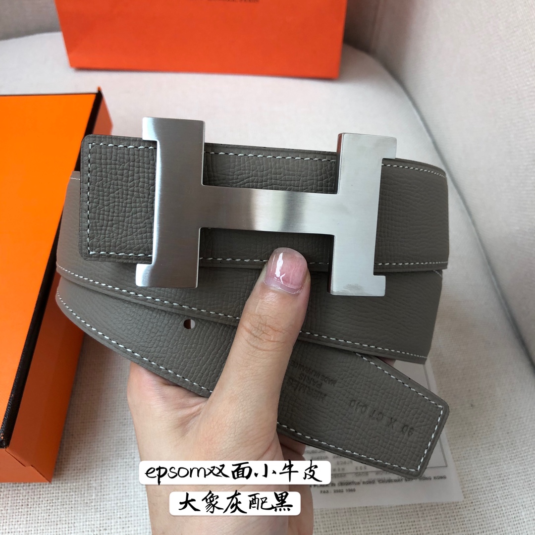 Hermes-38MM爱马仕专柜同步进epsom双面小牛皮精钢精品五金双面可用