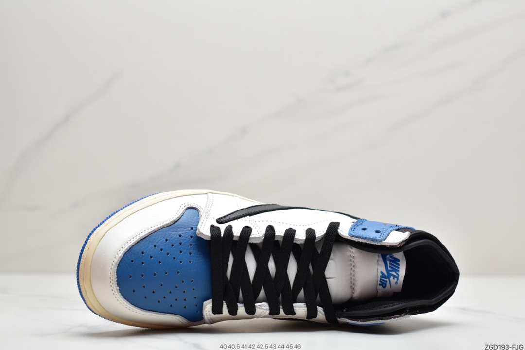 290  Travis Scott x Fragment x Air Jordan 1 High OG SP “Military Blue”闪电倒钩DH3227-105