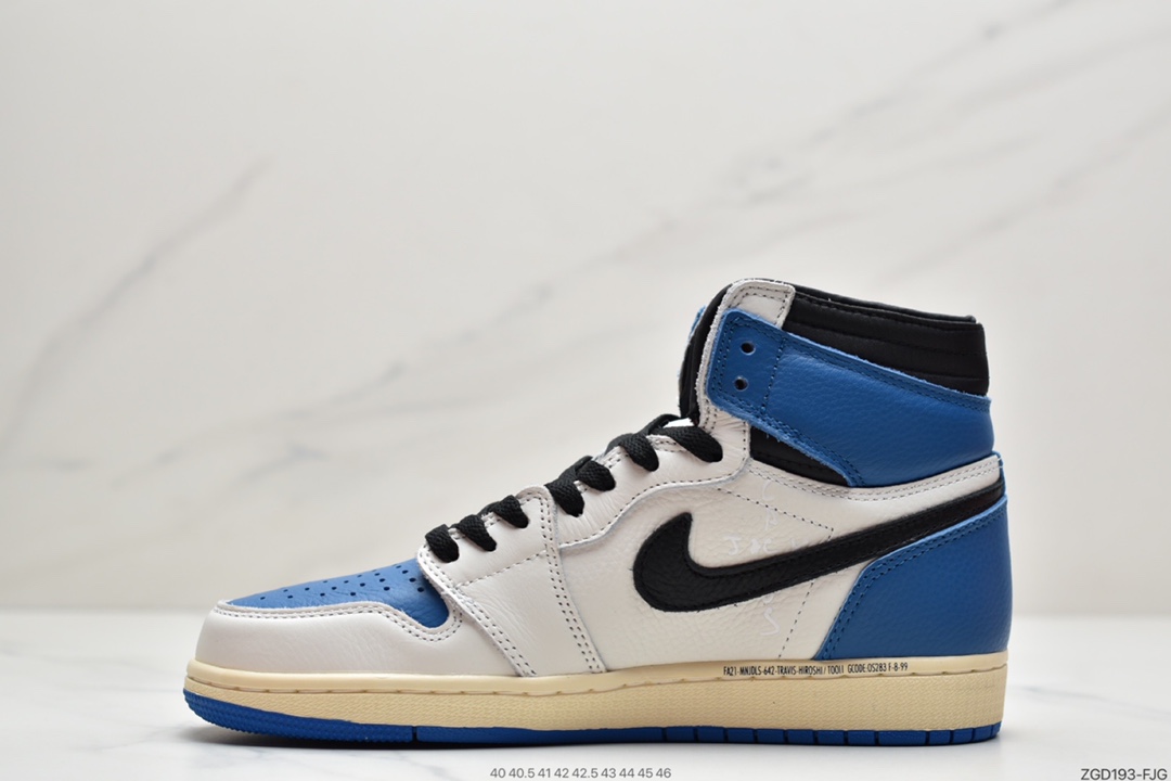 290  Travis Scott x Fragment x Air Jordan 1 High OG SP “Military Blue”闪电倒钩DH3227-105