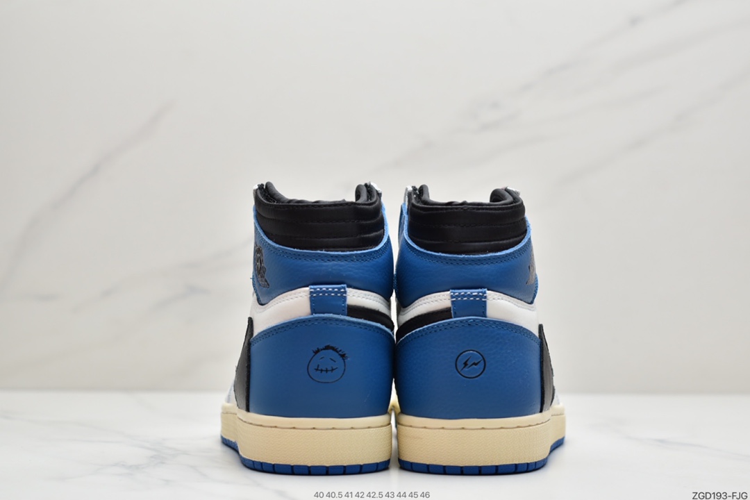 290  Travis Scott x Fragment x Air Jordan 1 High OG SP “Military Blue”闪电倒钩DH3227-105