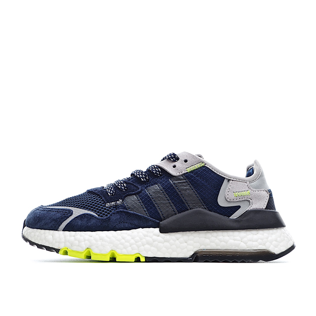 G5 官方正确版本 阿迪达斯 Adidas Nite Jogger Boost 3M反光系列 复古休闲百搭运动跑鞋。原厂材料 原厂大底 私家独模 网布搭配麂皮拼接打造鞋面 极具复古风格鞋头及鞋跟点缀3M反光设计极为亮眼中底采用全掌 Boost 科技，厚度相当可观，脚感极佳。