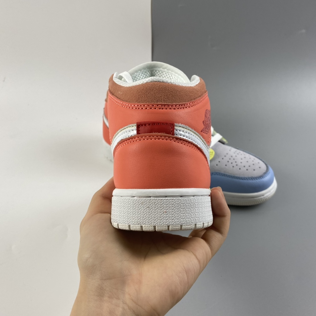 P240 Air Jordan 1 Mid AJ1 乔1 中帮百搭休闲运动板鞋 DJ6908-100