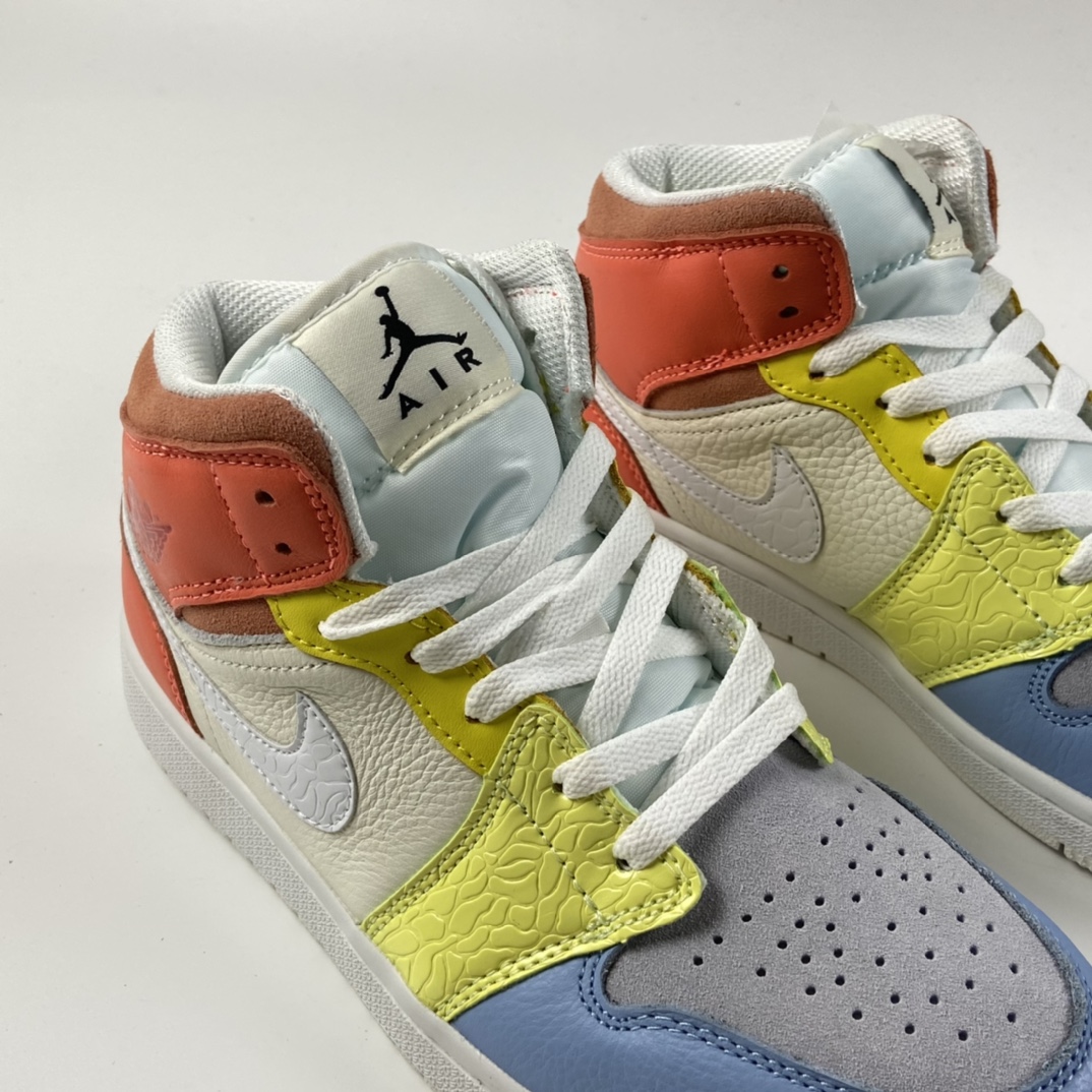 P240 Air Jordan 1 Mid AJ1 乔1 中帮百搭休闲运动板鞋 DJ6908-100