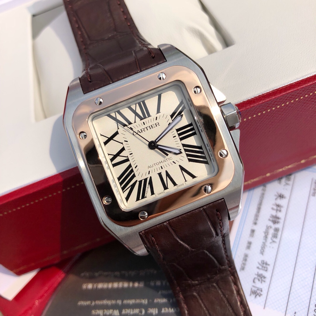 ¡Bienes de canal, bienes duros! Si le falta el sello del distribuidor, ¡es auténtico! Cartier Santos 20072X7, Edición 1…