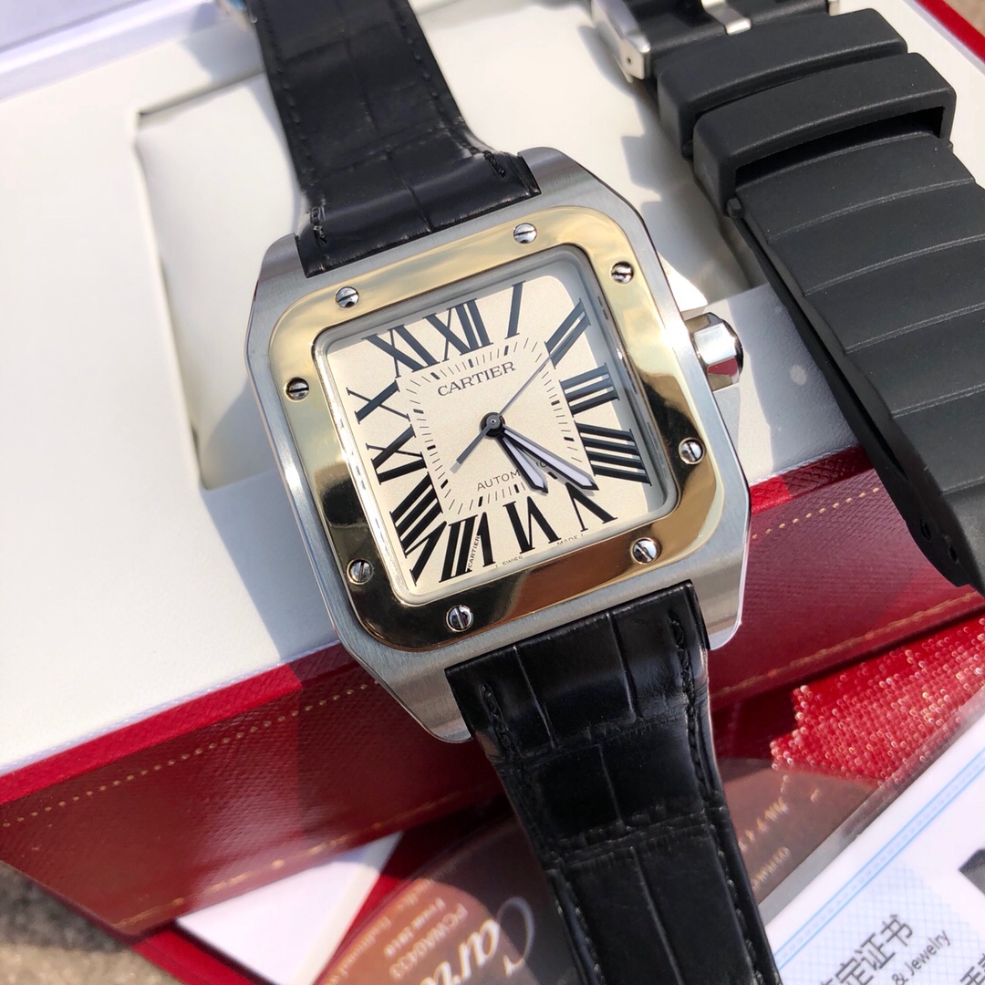 ¡Bienes de canal, bienes duros! Si le falta el sello del distribuidor, ¡es auténtico! Cartier Santos 20072X7, edición c…