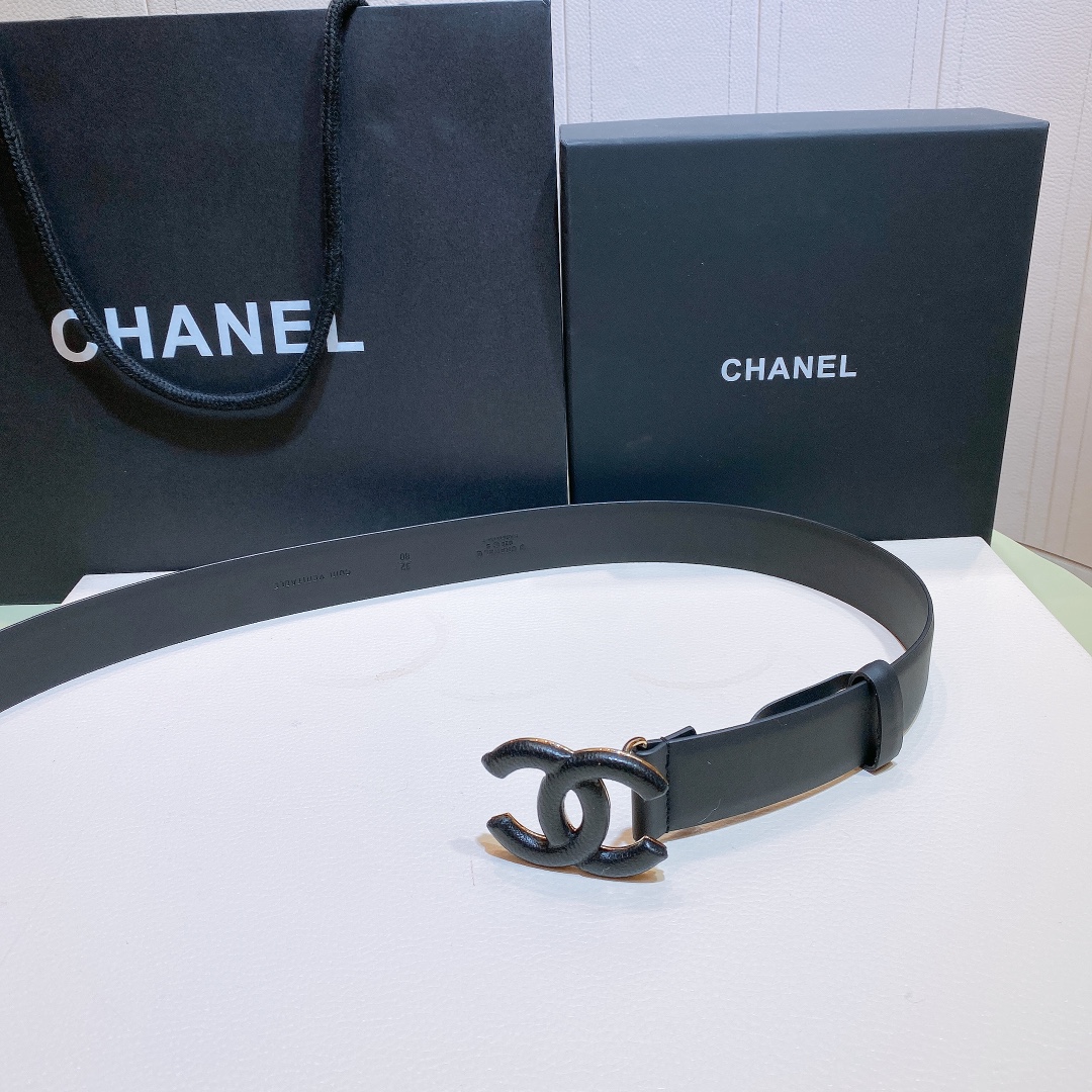 [Chanel Belts]c hane1 Cow leather Golden metal and calf leather brass buckle