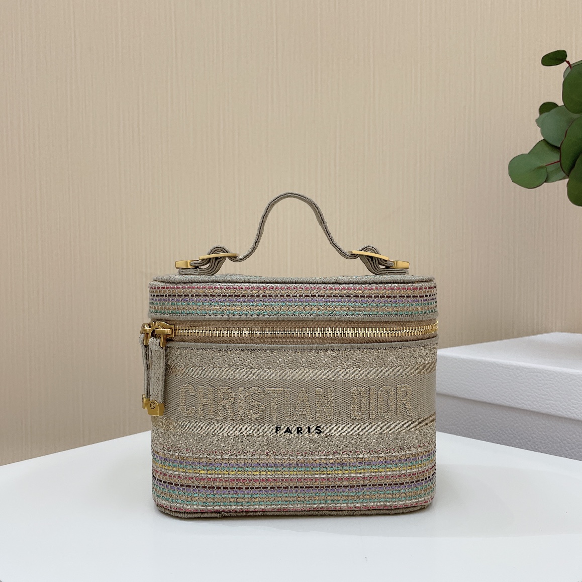 Embroidered Cylinder Cosmetic Bag Toiletry Bag Storage Bag