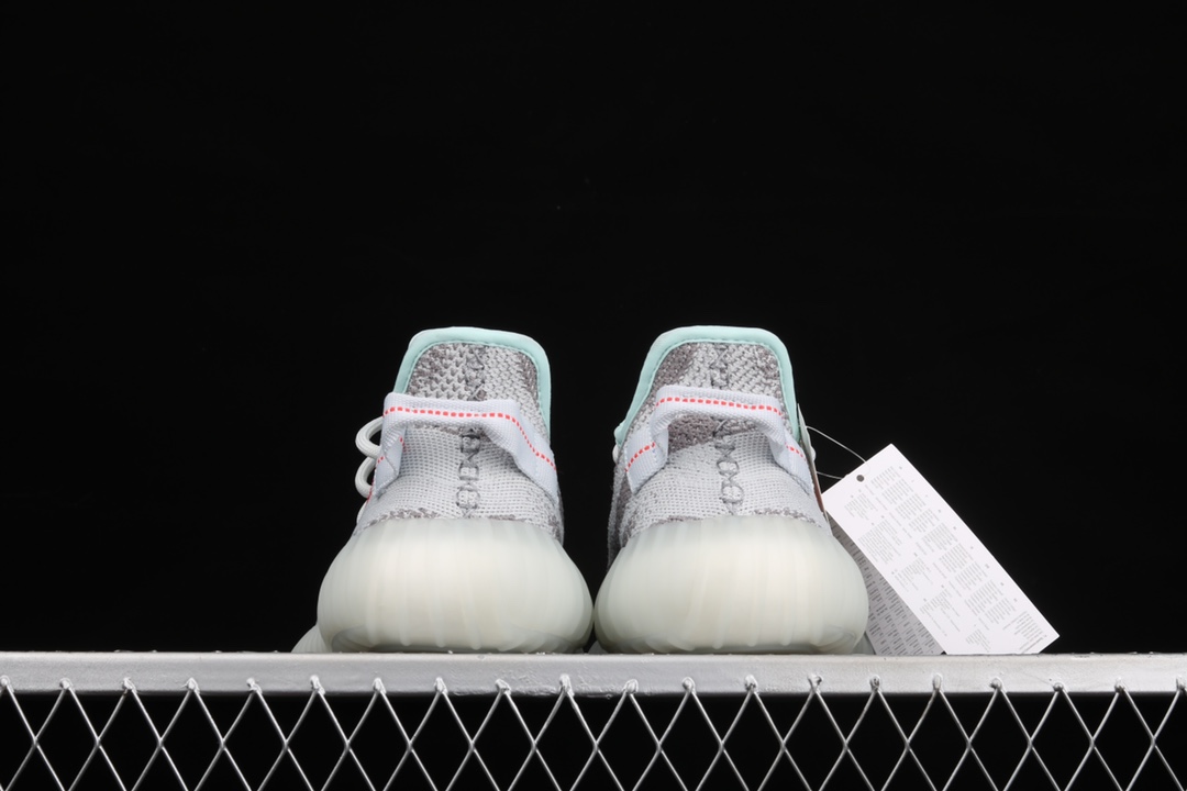 特价外贸版本AdYeezy350V2RealBoostBasfB37571阿迪达斯椰子350二代可燃冰蓝