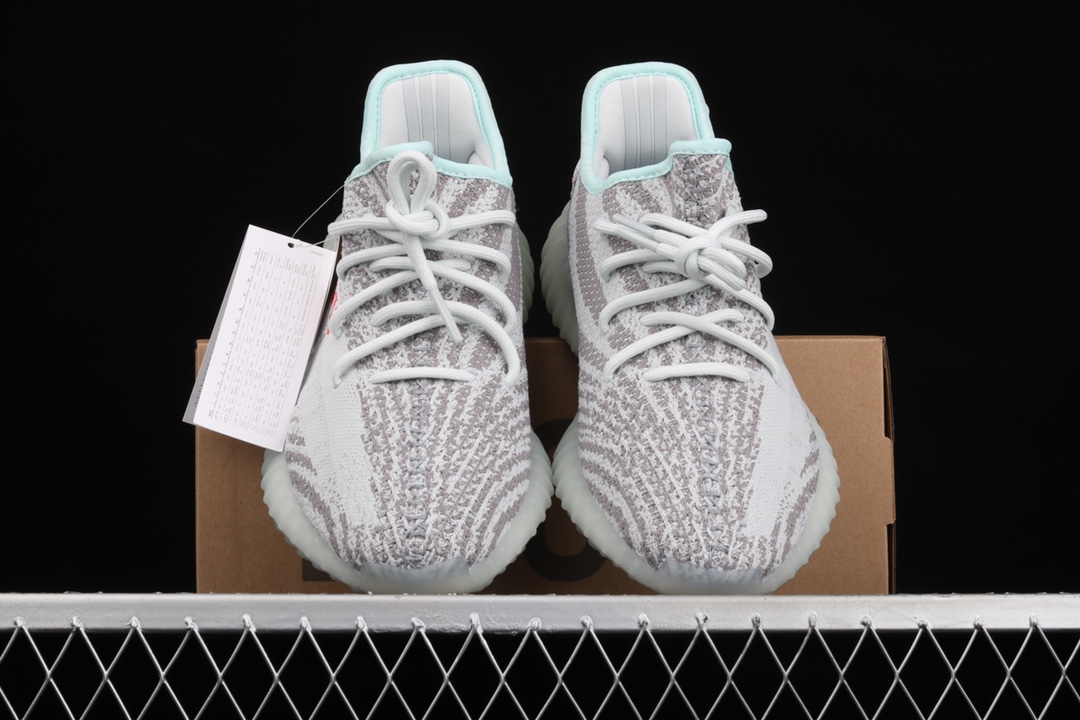 特价外贸版本AdYeezy350V2RealBoostBasfB37571阿迪达斯椰子350二代可燃冰蓝