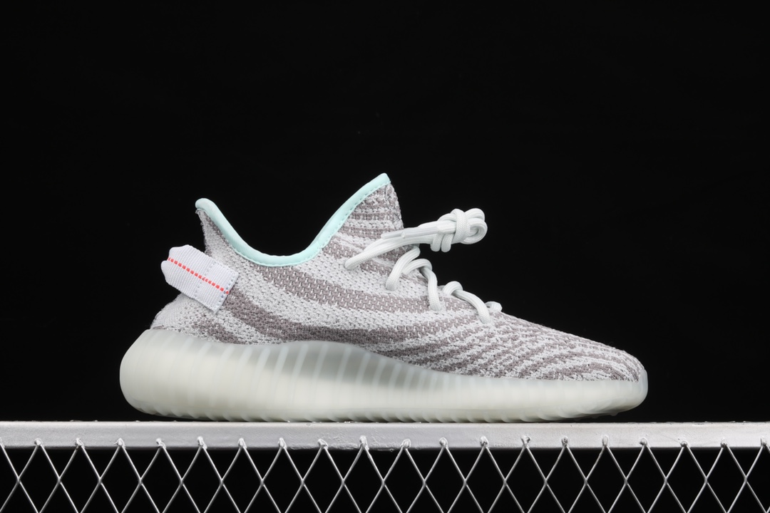 特价外贸版本AdYeezy350V2RealBoostBasfB37571阿迪达斯椰子350二代可燃冰蓝