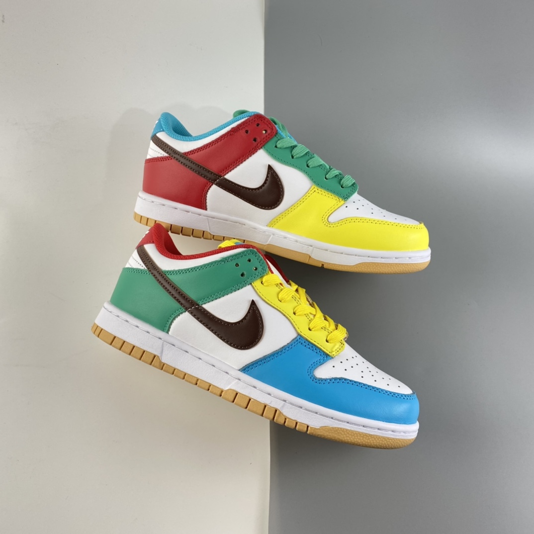 P280 Nike Dunk Low ”Free 99” 「white」多彩鸳鸯扣篮系列低帮休闲运动滑板鞋 DH0952-100