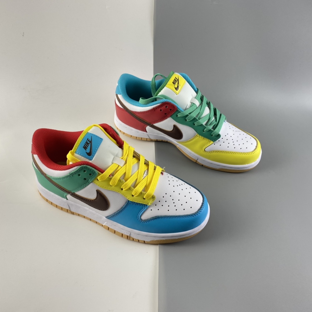 P280 Nike Dunk Low ”Free 99” 「white」多彩鸳鸯扣篮系列低帮休闲运动滑板鞋 DH0952-100