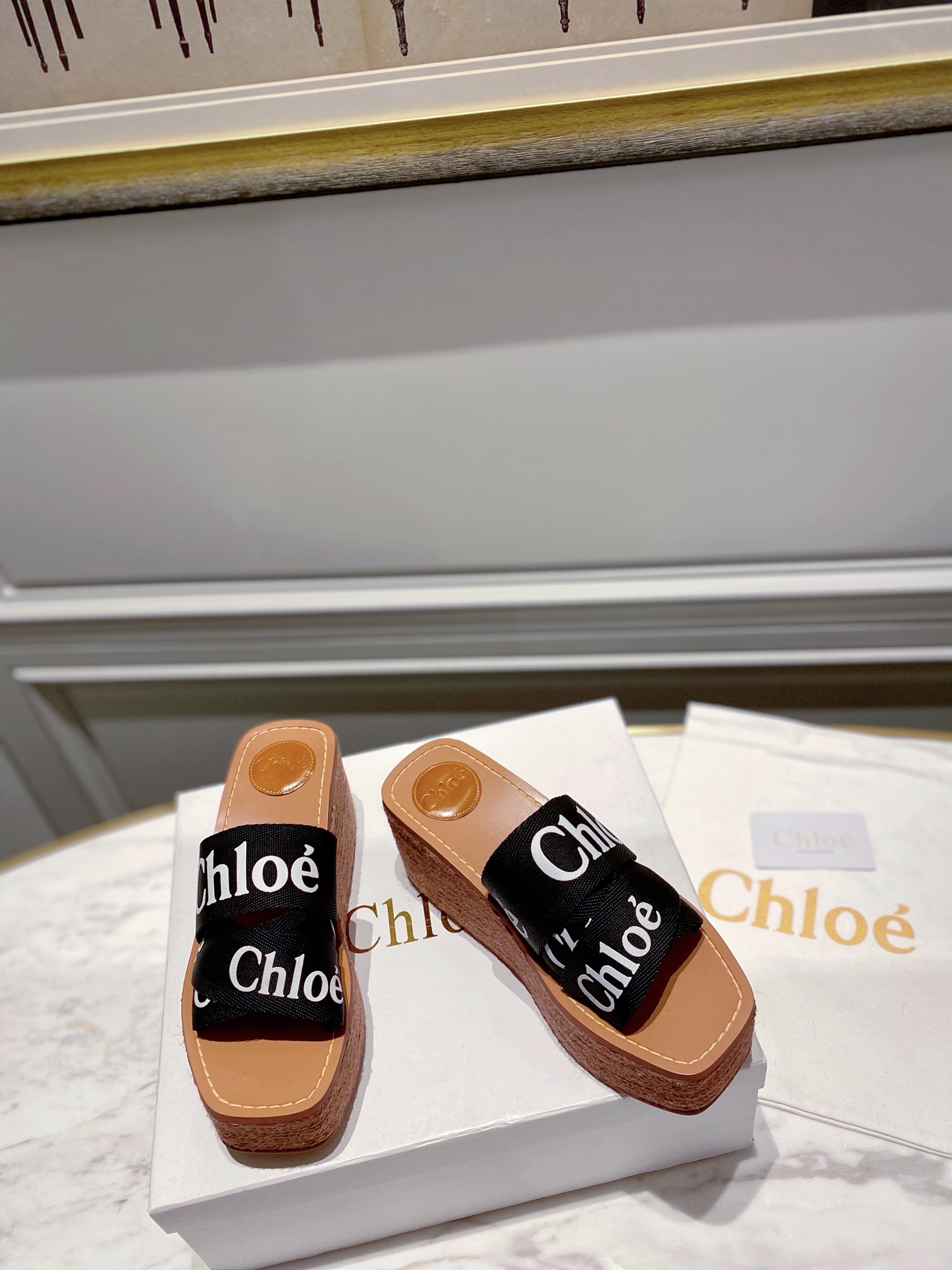 Chloé Woven Logo Wedge Sandals, Comfortable Summer Style, EU Sizes 35-39 4 i1621248736 8382 1
