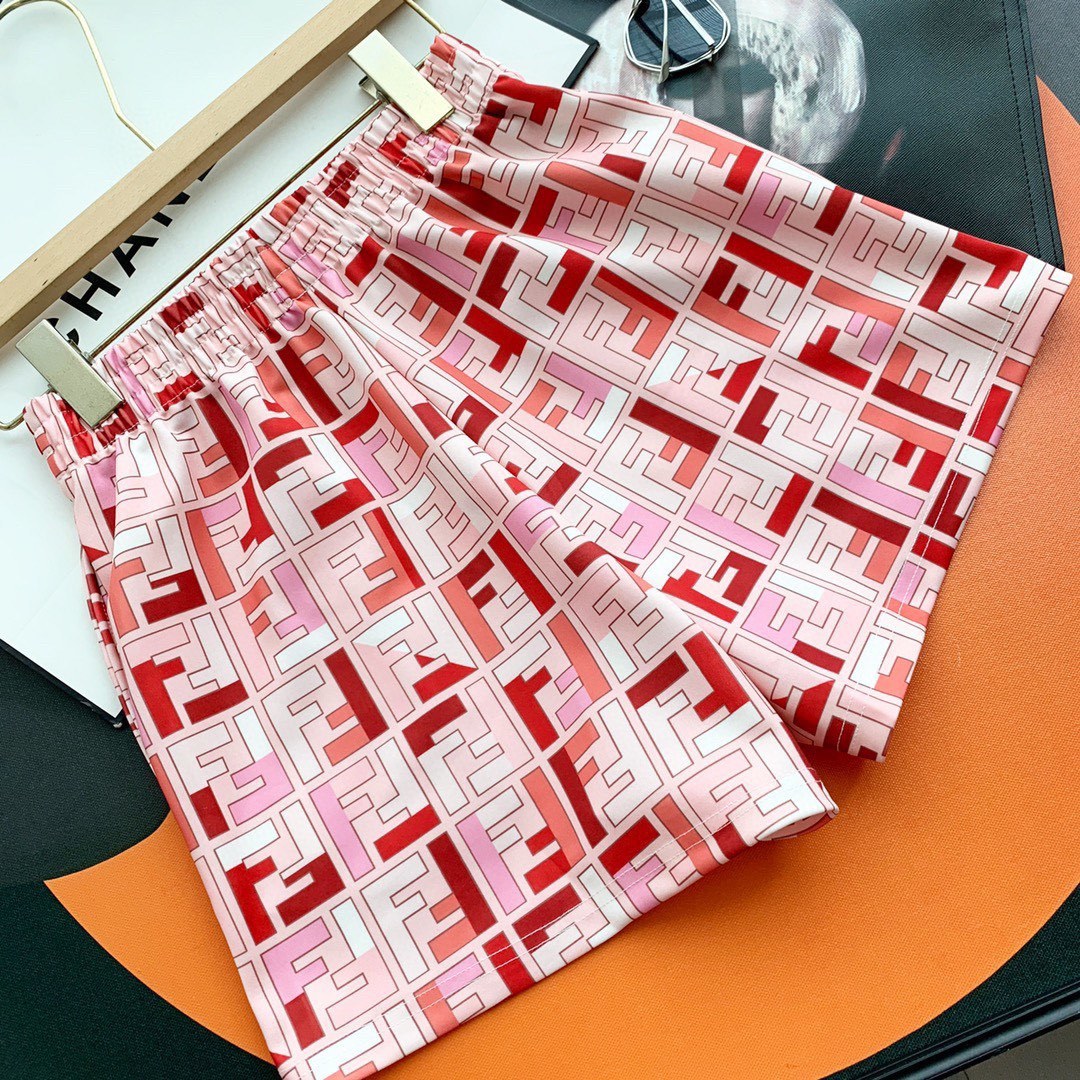 ️Fendi刺绣字母套装短袖白色SM