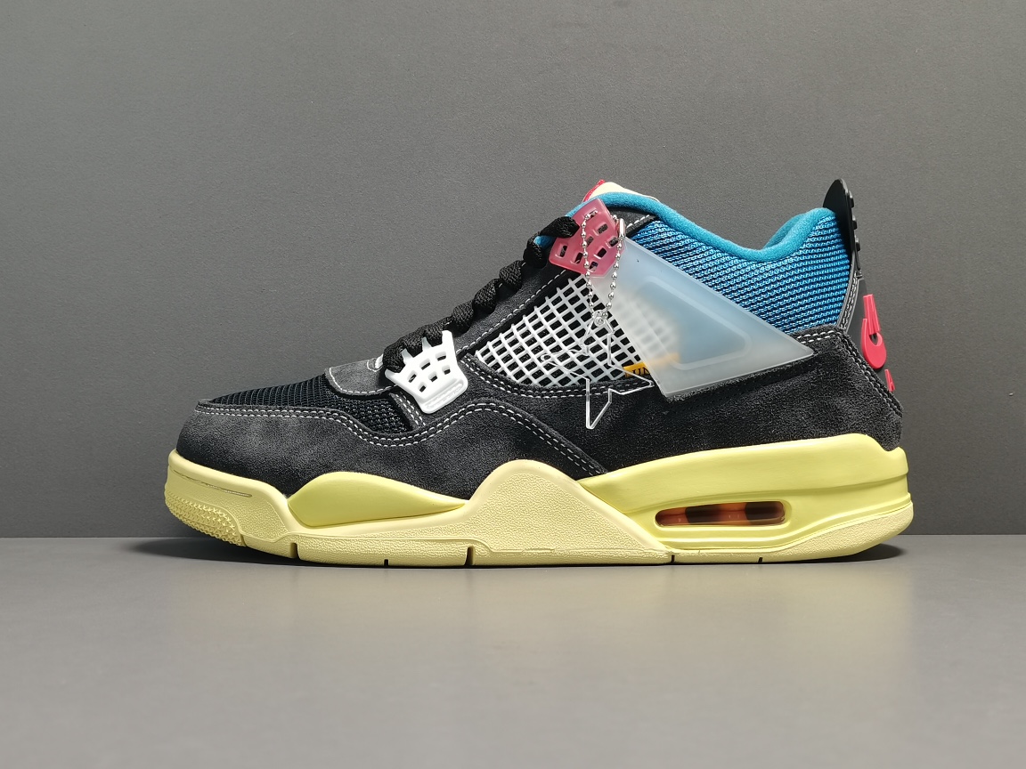  渠道优势，支持代发！
【纯原：AJ4】黑蓝 Off-White x Air Jordan 4 ＂Off