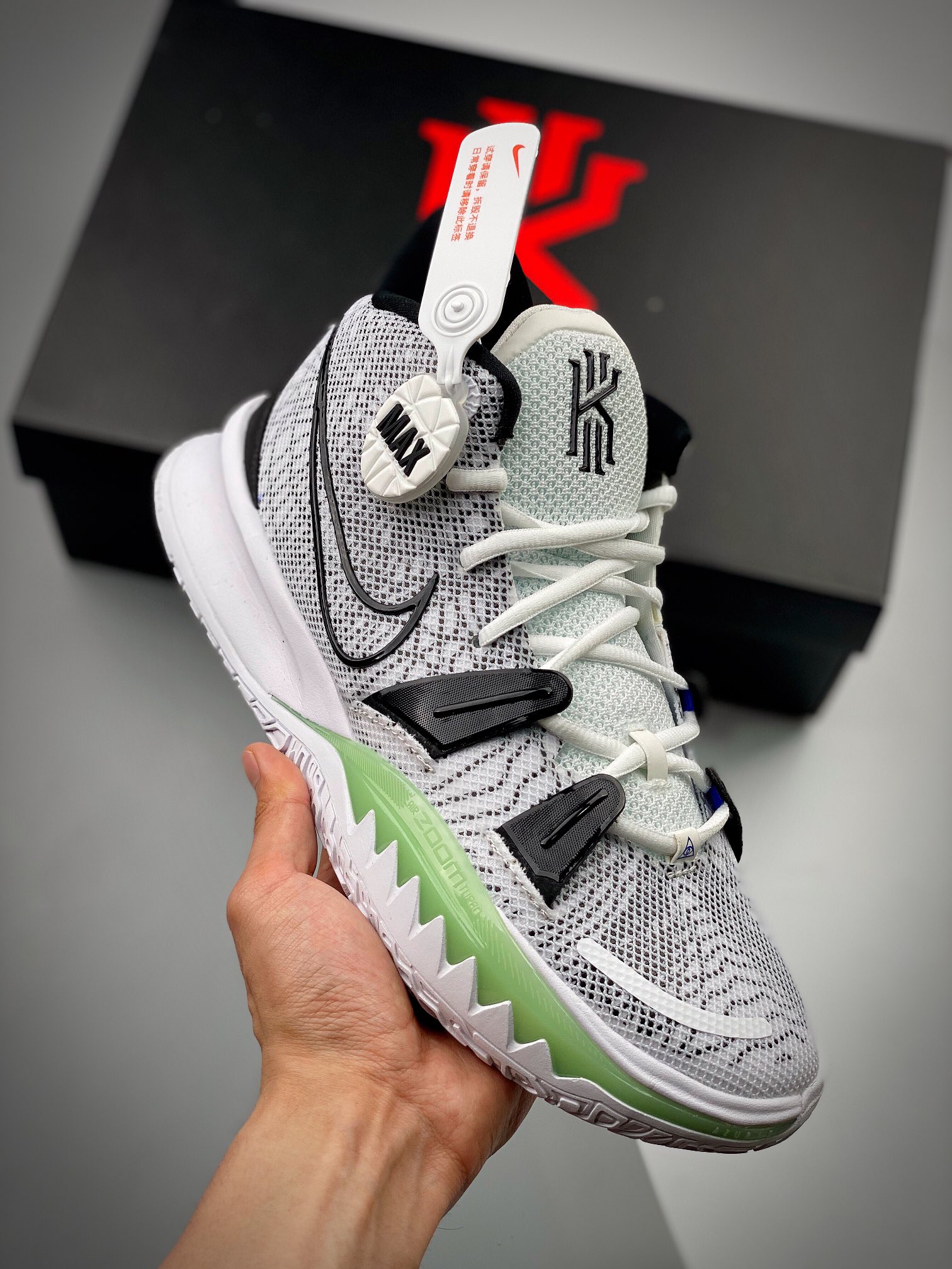 NK KYRIE 7 "HIP-POP" puro original, edición conjunta temática hip-hop, elementos TPU luminosos, techo de comb…