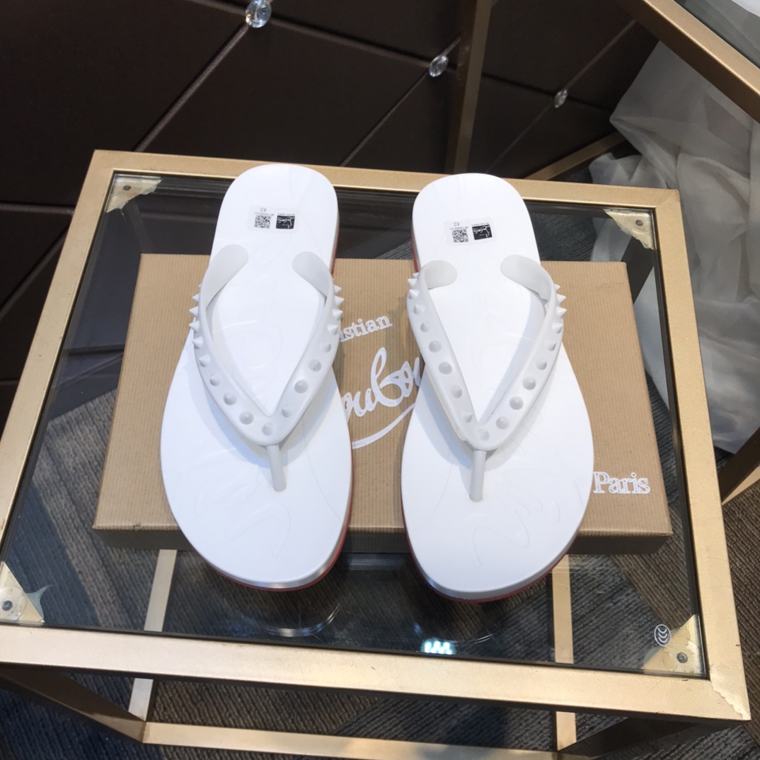 H0 新品 Christian Louboutin 拖鞋——专柜男士休闲拖鞋系列采用进口面料+原版大底男鞋