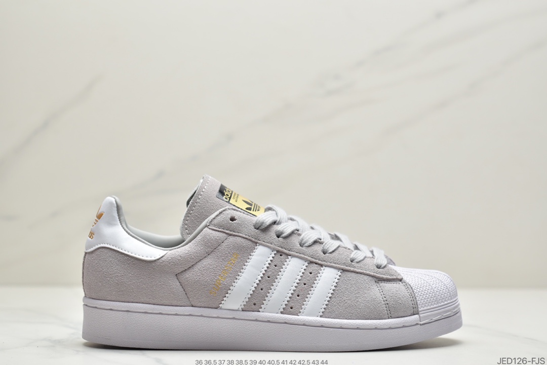 150 阿迪达斯Adidas Superstar  贝壳头 翻毛三叶草经典百搭休闲运动板鞋 G25964