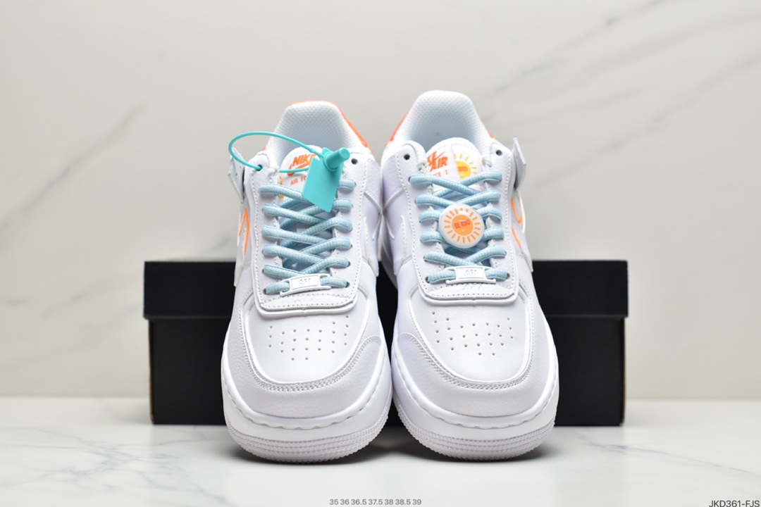 160  耐克Nike Air Force 1 Shadow “Be Kind” 白兰橙Kindness Day 主题款DC2199-100
