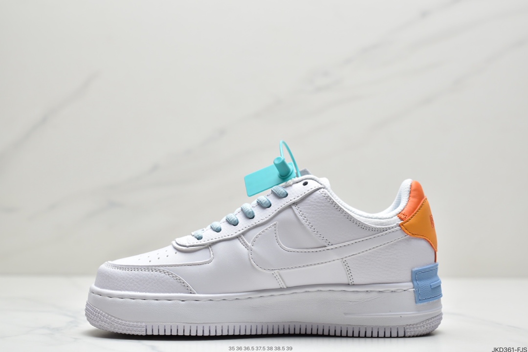 160  耐克Nike Air Force 1 Shadow “Be Kind” 白兰橙Kindness Day 主题款DC2199-100