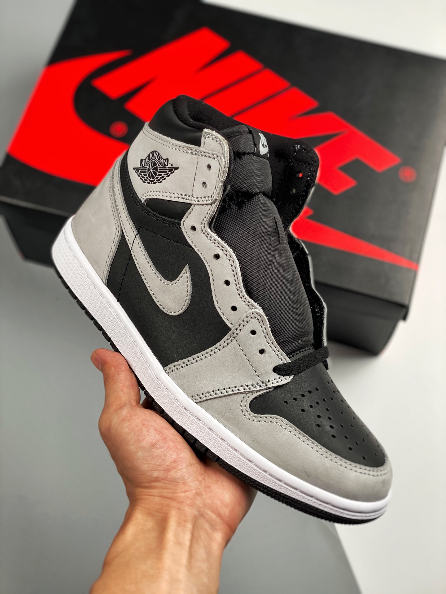 OG puro original, creando el Air Jordan 1 Retro High OG "Shadow2.0" más fuerte del mercado, negro/gris, sombra 2.0, núm…