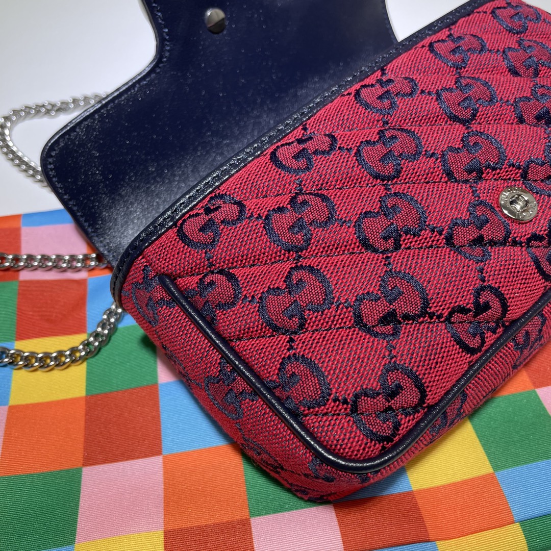 GUCCI古驰GG Multicolor系列GG Marmont超迷你手袋476433