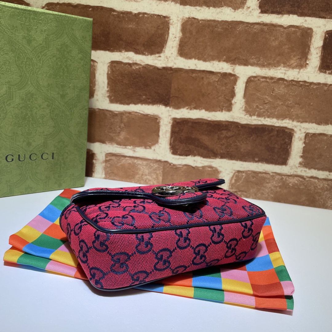 GUCCI古驰GG Multicolor系列GG Marmont超迷你手袋476433