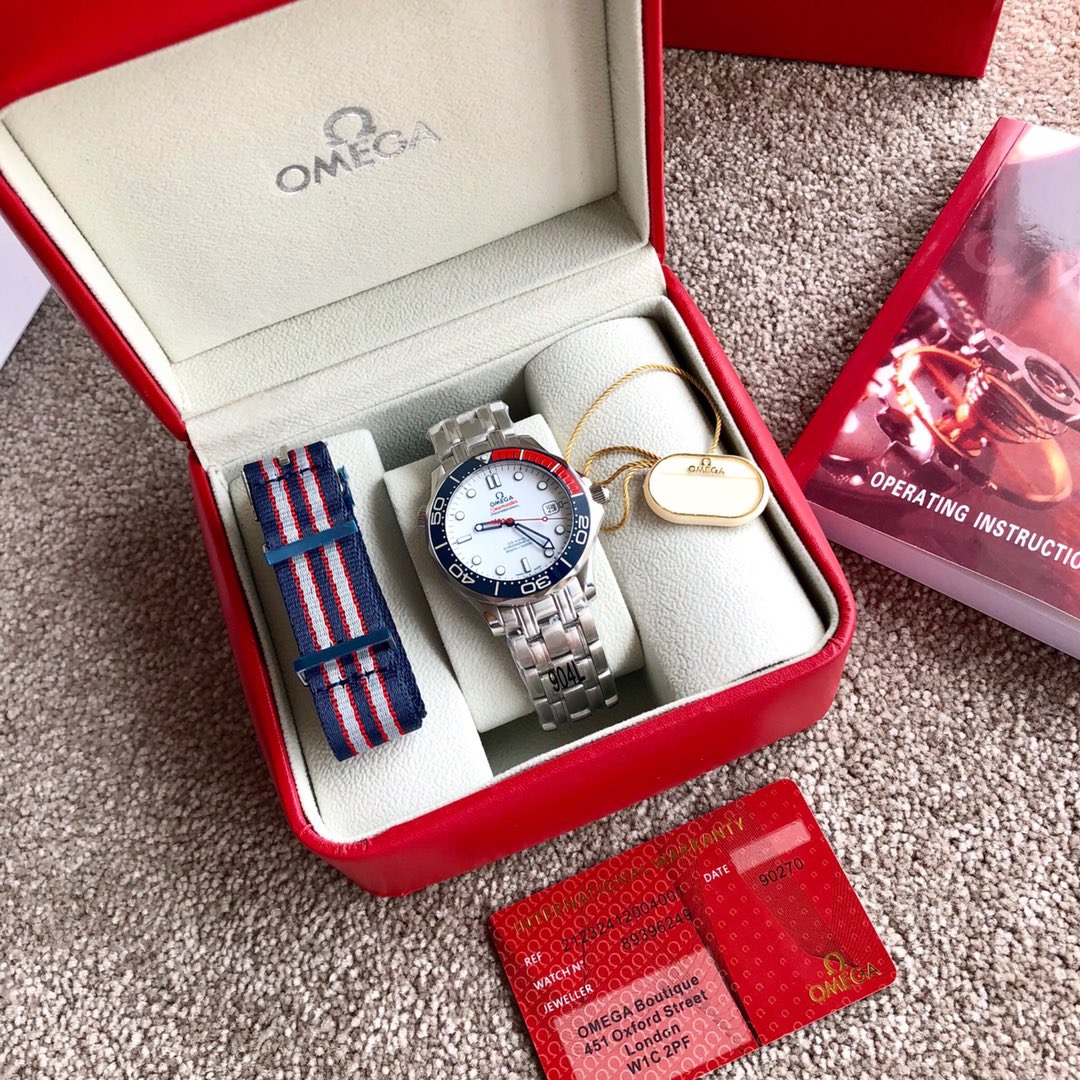 OMEGA Comandante de la Marina Real Británica Edición limitada de cinco colores NOTA OTAN Correa militar Exclu…