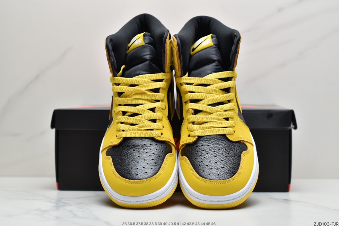 240 耐克Air Jordan 1 High OG 鞋身以黑黄撞色呈现 555088-701