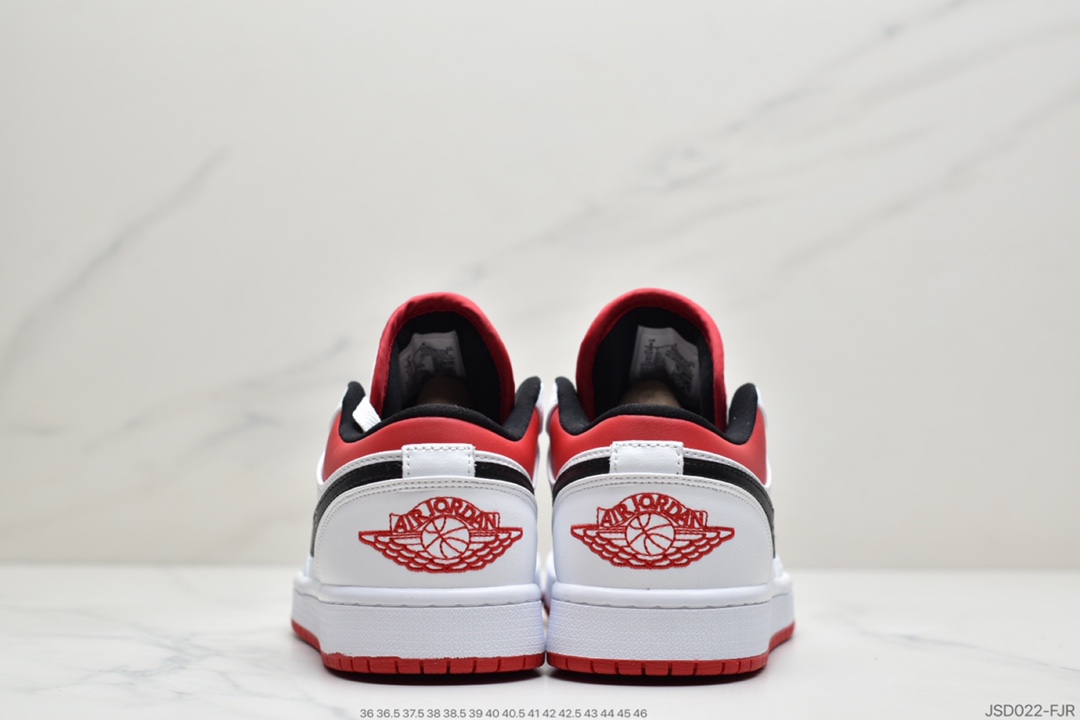 200  Air Jordan 1 Low  白红黑勾 AJ1乔1低帮休闲板鞋 553558-118