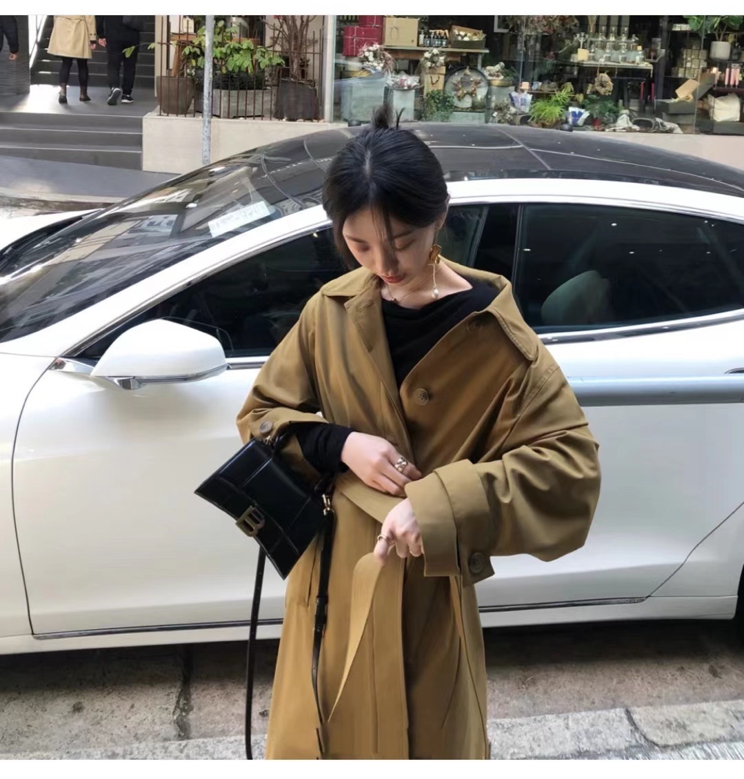 Balenciaga Hourglass XS 19CM BAG 平纹沙漏包 592833黑色/金扣