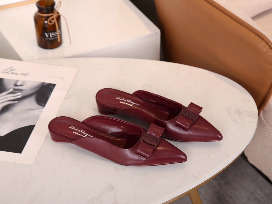 [ Salvatore Ferragamo Viva 2.0 Ferragamo gota talón abierto zapatos sandalias FILA nueva serie VIVA 