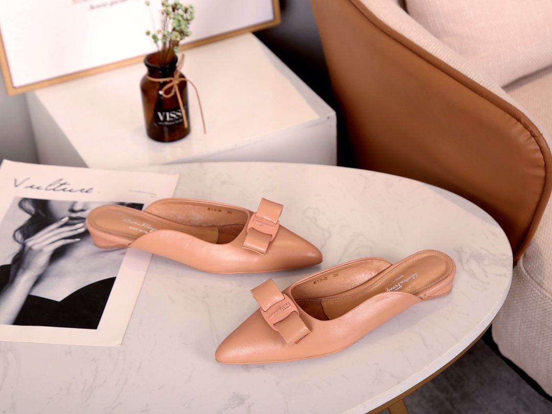 [ Salvatore Ferragamo Viva 2.0 Ferragamo gota talón abierto zapatos sandalias FILA nueva serie VIVA 