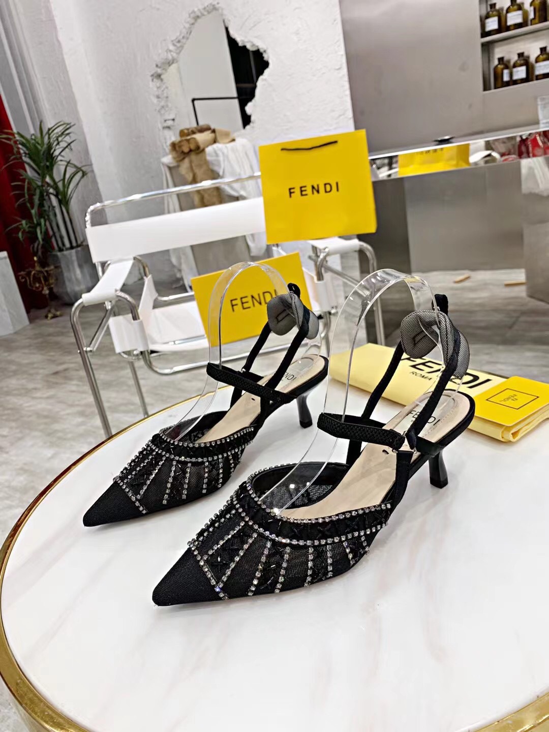 2021 FEND High-Heavy Sandals: Elegant, Handmade, Top-Class Fabrics, Sheepskin Comfort - 图片 4