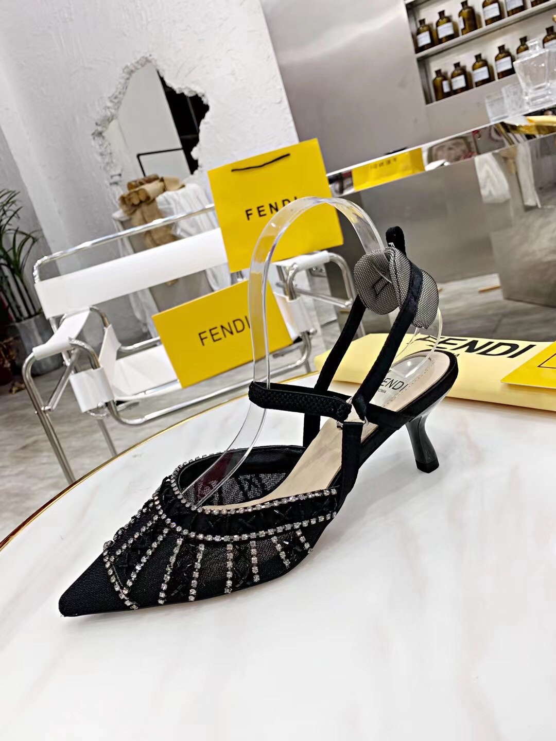 2021 FEND High-Heavy Sandals: Elegant, Handmade, Top-Class Fabrics, Sheepskin Comfort - 图片 7