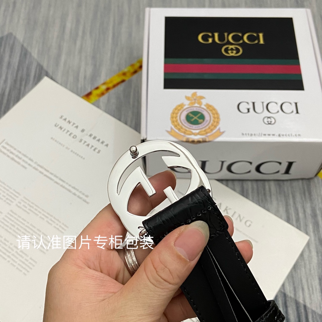 品牌GUCCI古奇原单皮带腰带面使用