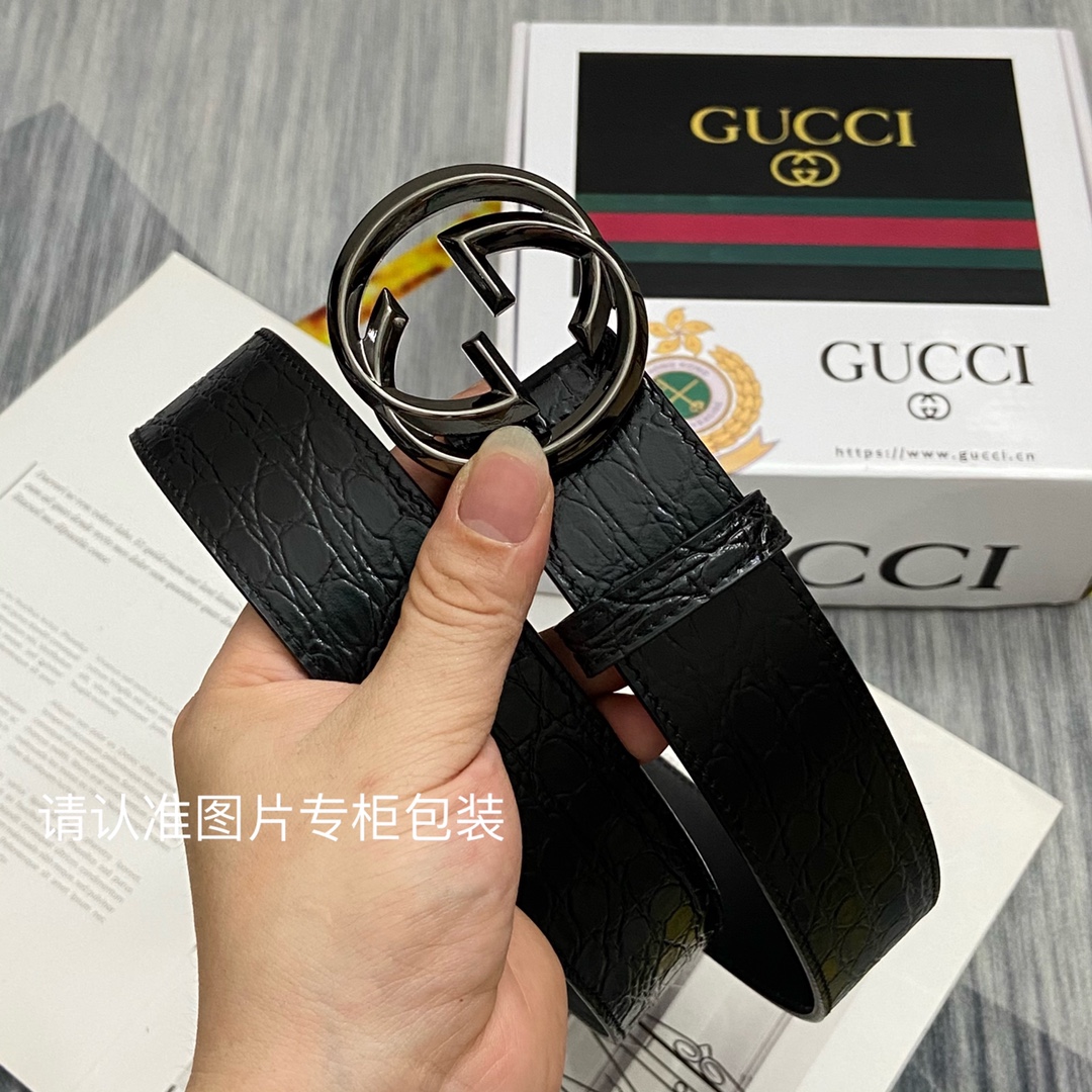 品牌GUCCI古奇原单皮带腰带面使用