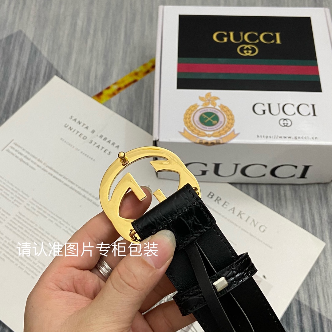 品牌GUCCI古奇原单皮带腰带面使用