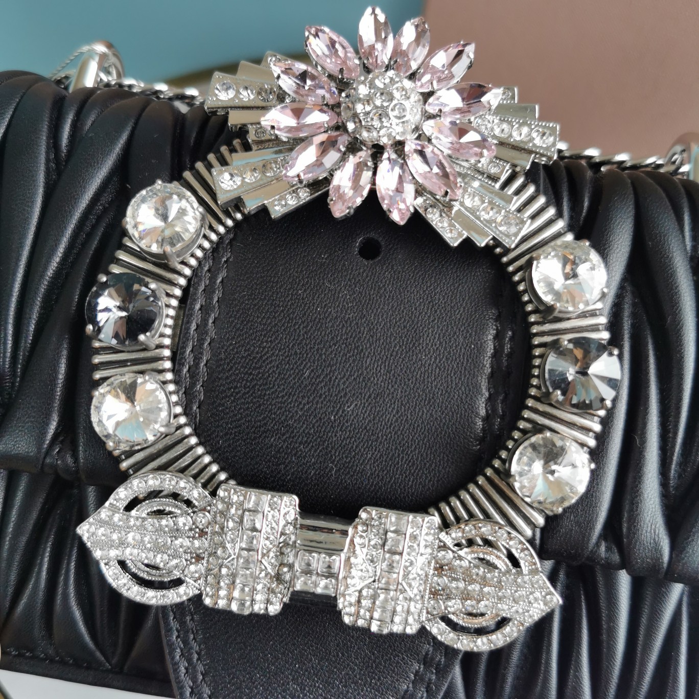 MIUMIU缪缪Matelasse顶级进口小羊皮链条包5BD084