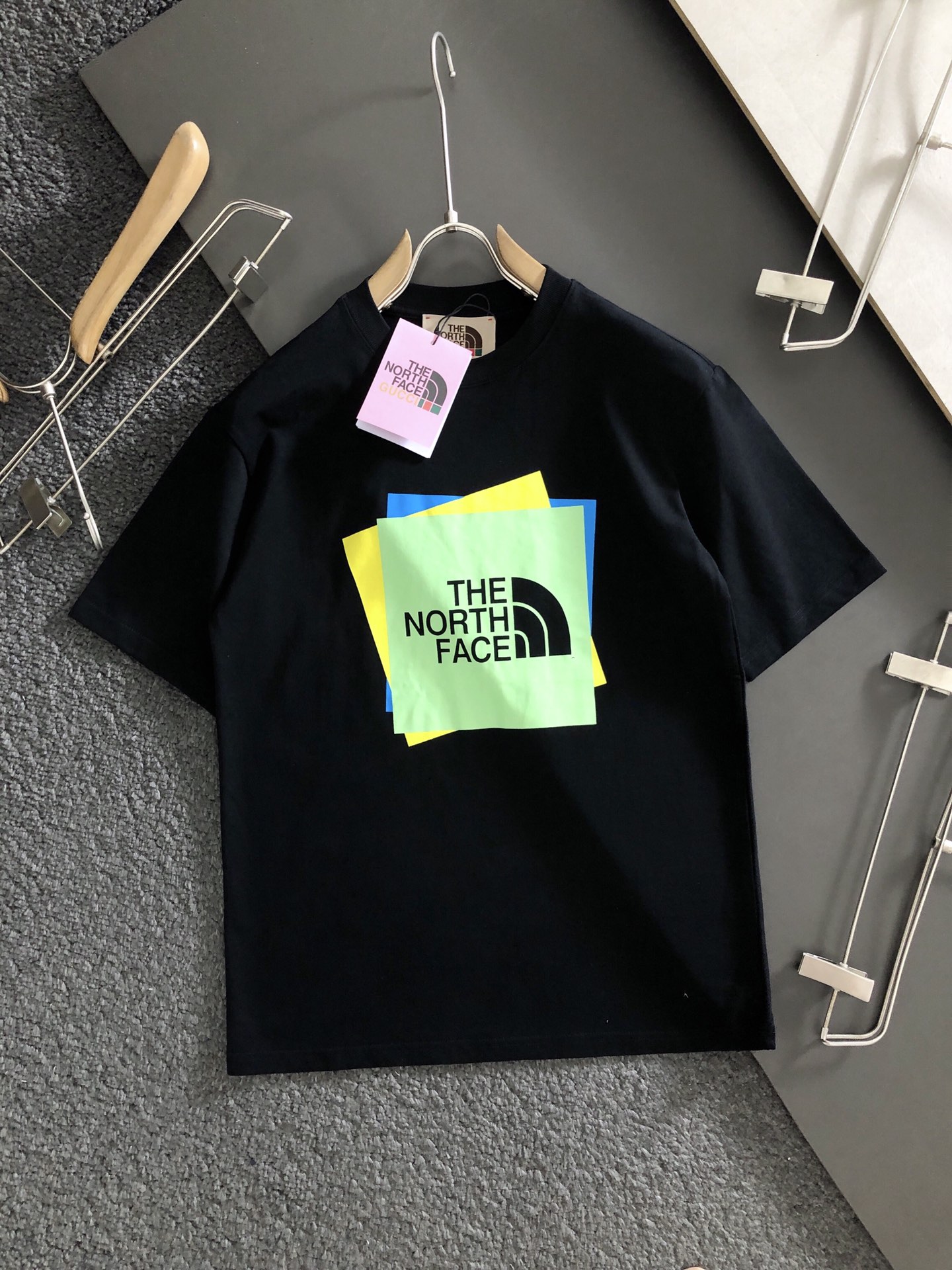 North Face camiseta de manga corta con estampado más reciente, de alta calidad, original de tienda, proceso de fabricac…