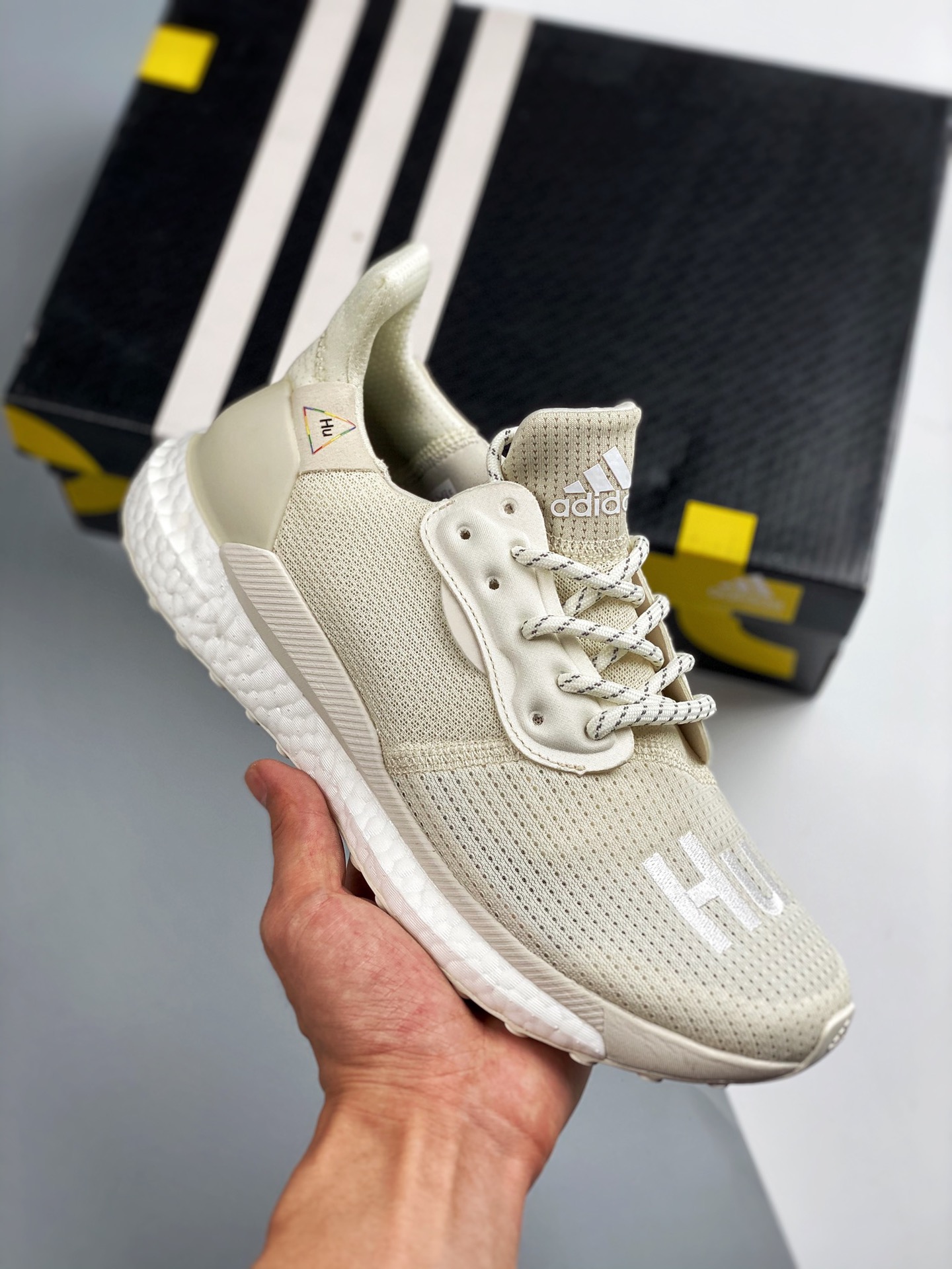 Adidas Originals PW HU Holi NMD QX serie Human Race de Pharrell, estilo urbano clásico de zapatillas de running con sue…